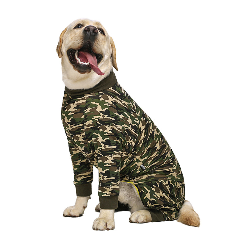 Miaododo hondenkleding camouflage honden pyjama jumpsuit lichtgewicht hondenkostuumsies voor middelgrote grote honden meisje/jongenshemd 2020