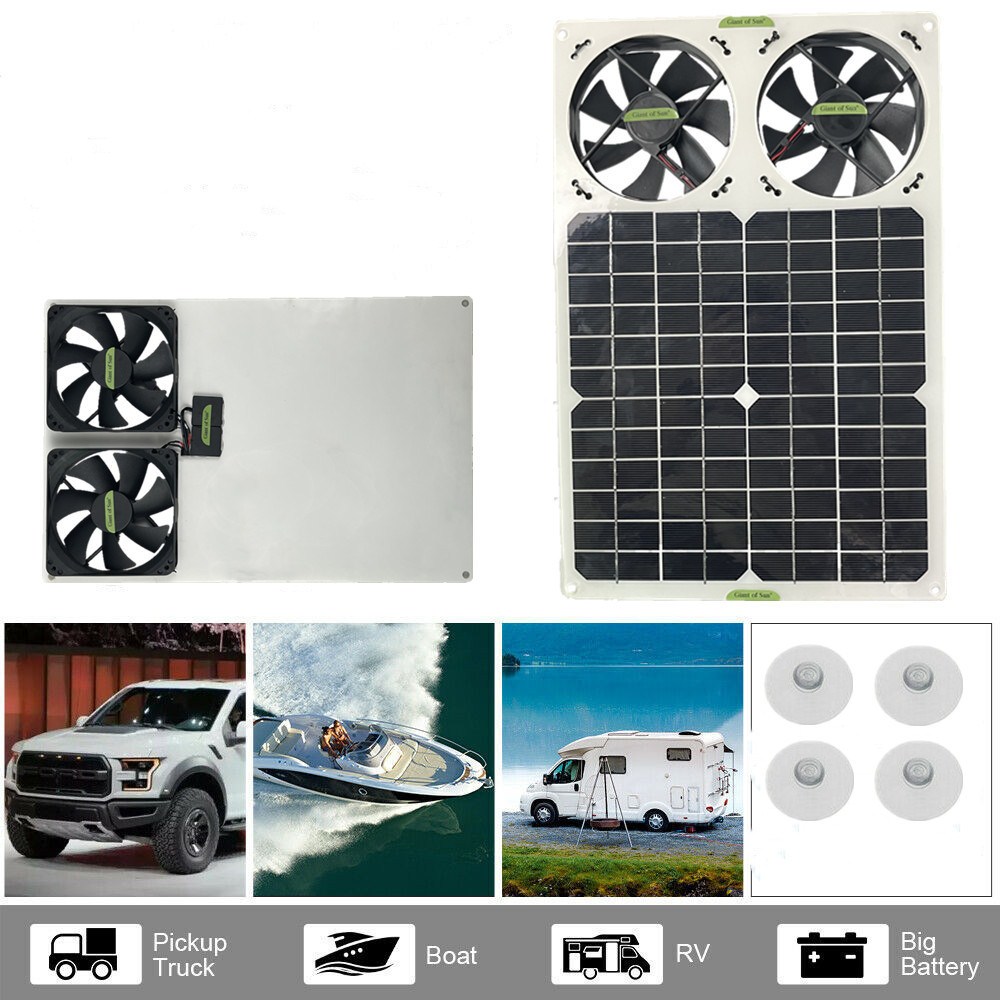 10w 40w 100w 12V Solar Exhaust Fan Air Extractor 6 Inch Mini Ventilator Solar Panel Powered Fan for Dog Chicken House Greenhouse
