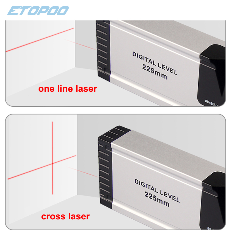 225 mm Livello elettronico 360 gradi Digital Dritractor Finder Inclinometro Magneti Level Digital Spirit Livello