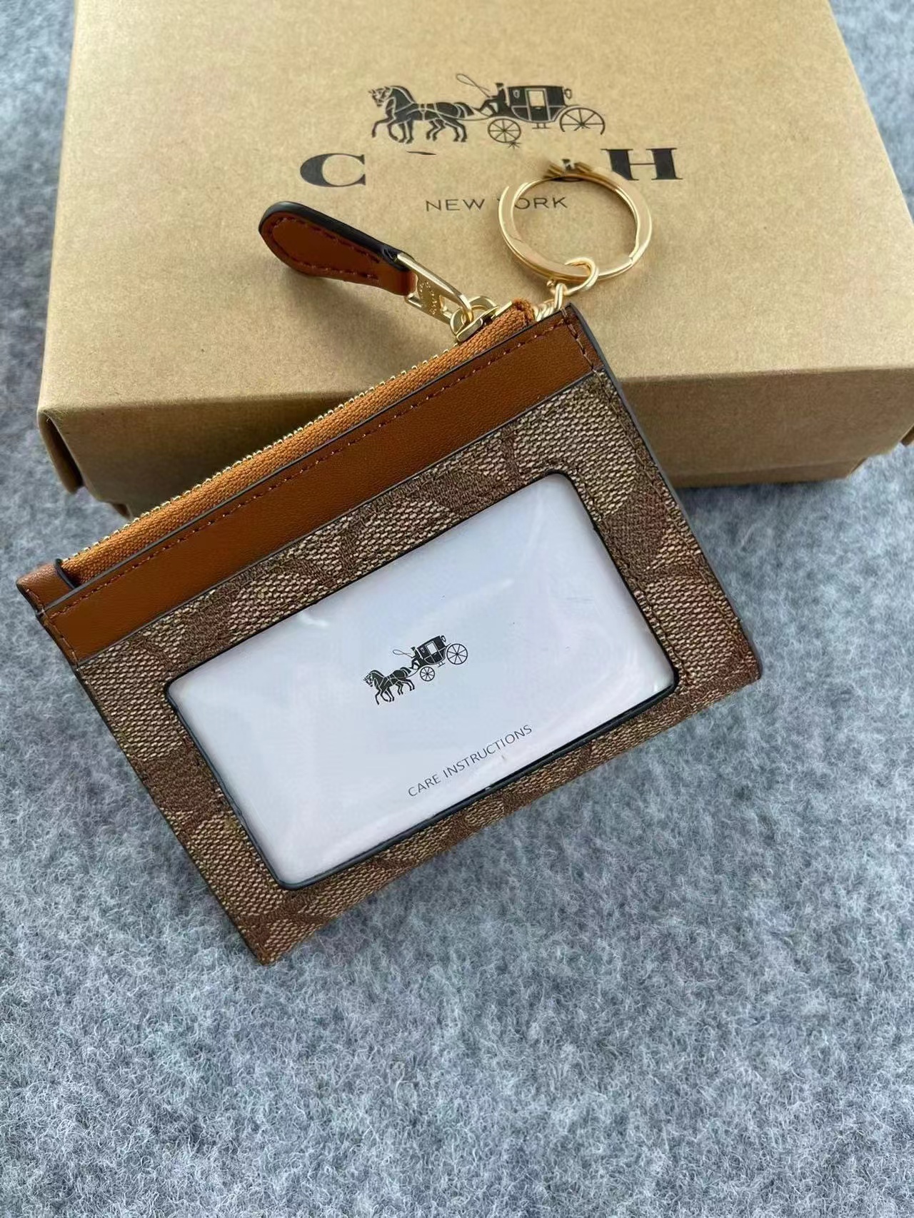 Designer plånbok klassisk nyckelväska byte handväska minikort väska nyckelring kreditkort hållare nyckelkedja id -kort mynt plånbok mäns och kvinnors handväska presentförpackning