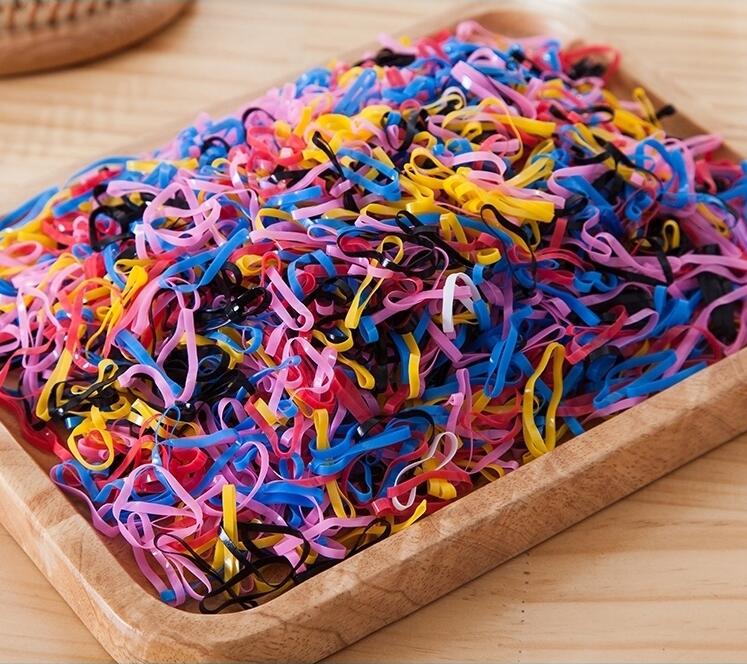 1000 pezzi colorati piccoli elastico corda capelli corda bambini elastico porta borsetto di borsetto uffici scolastici