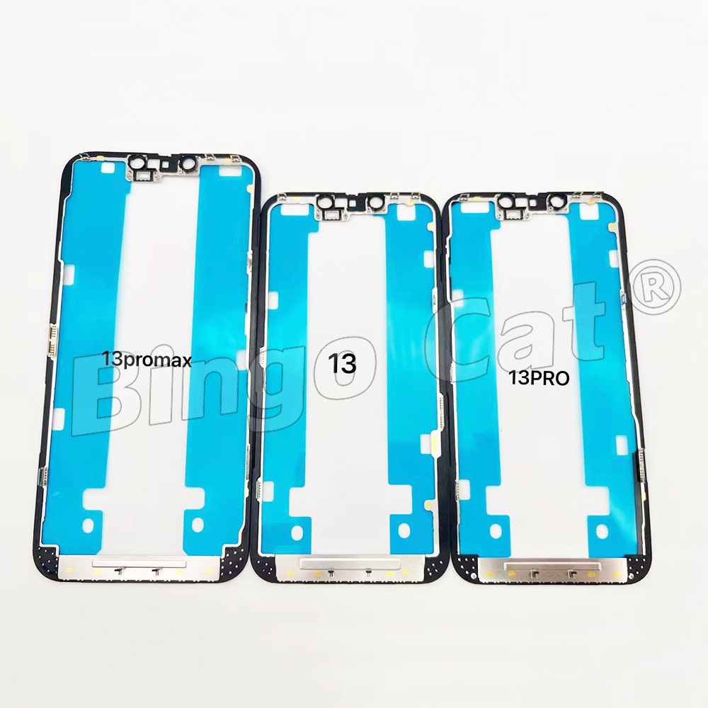 5st OEM YTER SCREE GLASS +OCA FILM LCD RAME +EAR MESH FÖR IPHONE 11 12 13 14 15 Pro X XR XS MAX Cracked Glass Repair Parts