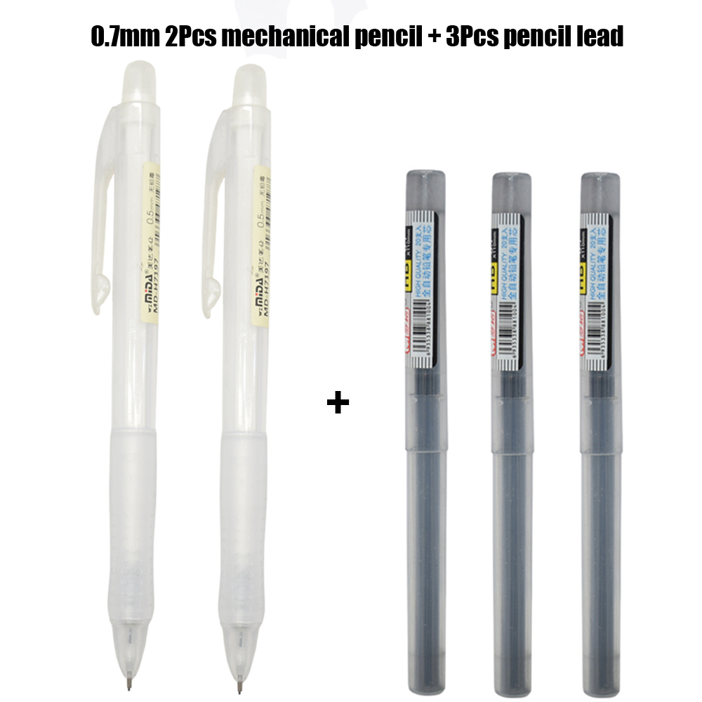 2+Прозрачный 0,5 мм 0,7 мм автоматический механический карандаш. Студент эскиза Написание карандаш в школу канцелярские товары канцелярские товары канцелярские товары