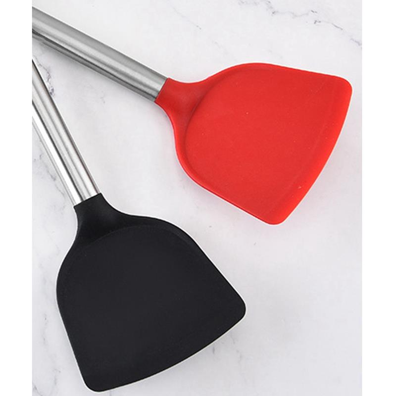 Silicone Heat Resistant Cooking Spatula Kitchen Turner With Metal Handle Cooking Tools Accessories Kitchen Utensil