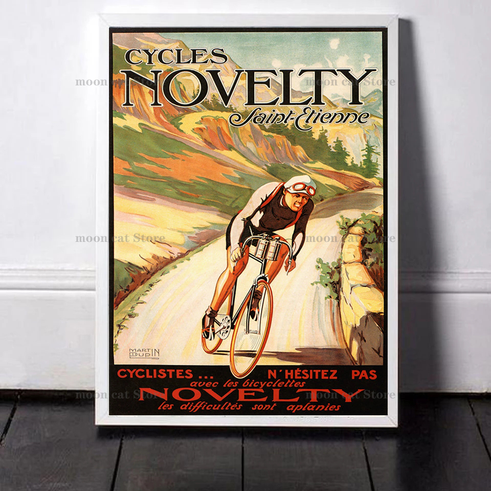 Vintage Sports Bike Cycling 1952 Le Tour de France Brest Rouen rower plakat na płótnie malowanie retro ścienne zdjęcia wystroju domu