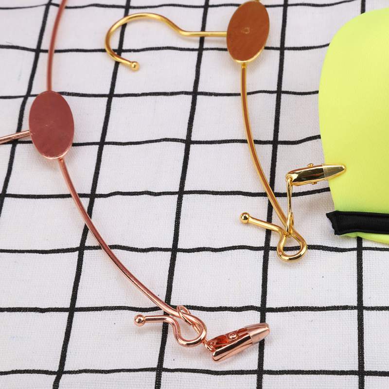 Bra Clips Metal Plated Inner Hanger Socks Panty Racks Home Drying Clothes Hanger with Clips Lingeries Display Hangers for Store