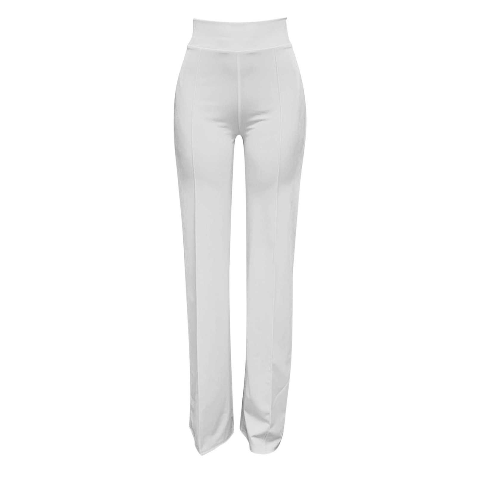 Pantaloni gambe dritte elastiche comode comode solide classiche ad alta vita ad alta gamba a gamba lunghe pantaloni bootcut pantaloni da lavoro pantaloni da ufficio in stock