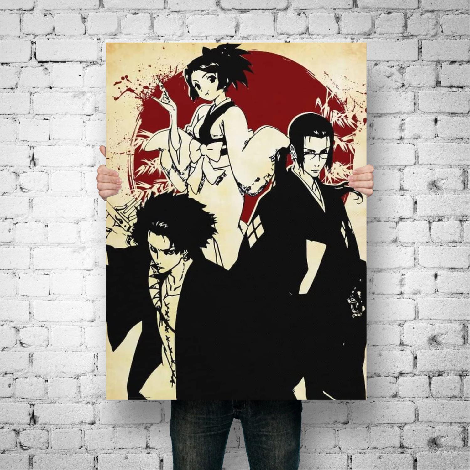 lupine anime samurai affiche peinture décorative toile 24x36 affiche art art salon affiches peinture de chambre à coucher