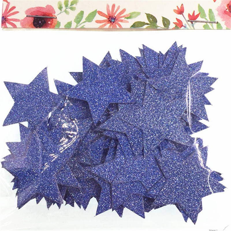 100 st/Pack Star Glitter Paper Confetti 3cm Gold Silver Svart för Sequin Christmas New Year Party Table Scatter Decor DIY Supplie