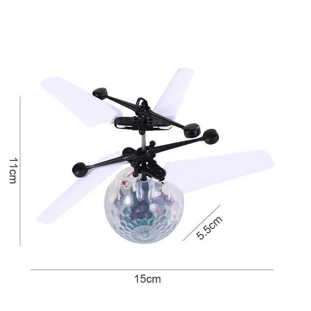 LED Flying Toys Colorful Mini Drone Shinning LED RC DRONE DRONE BALLE VOLLE Hélicoptère Light Crystal Ball Induction Aircraft Adults Kids Toys 240410