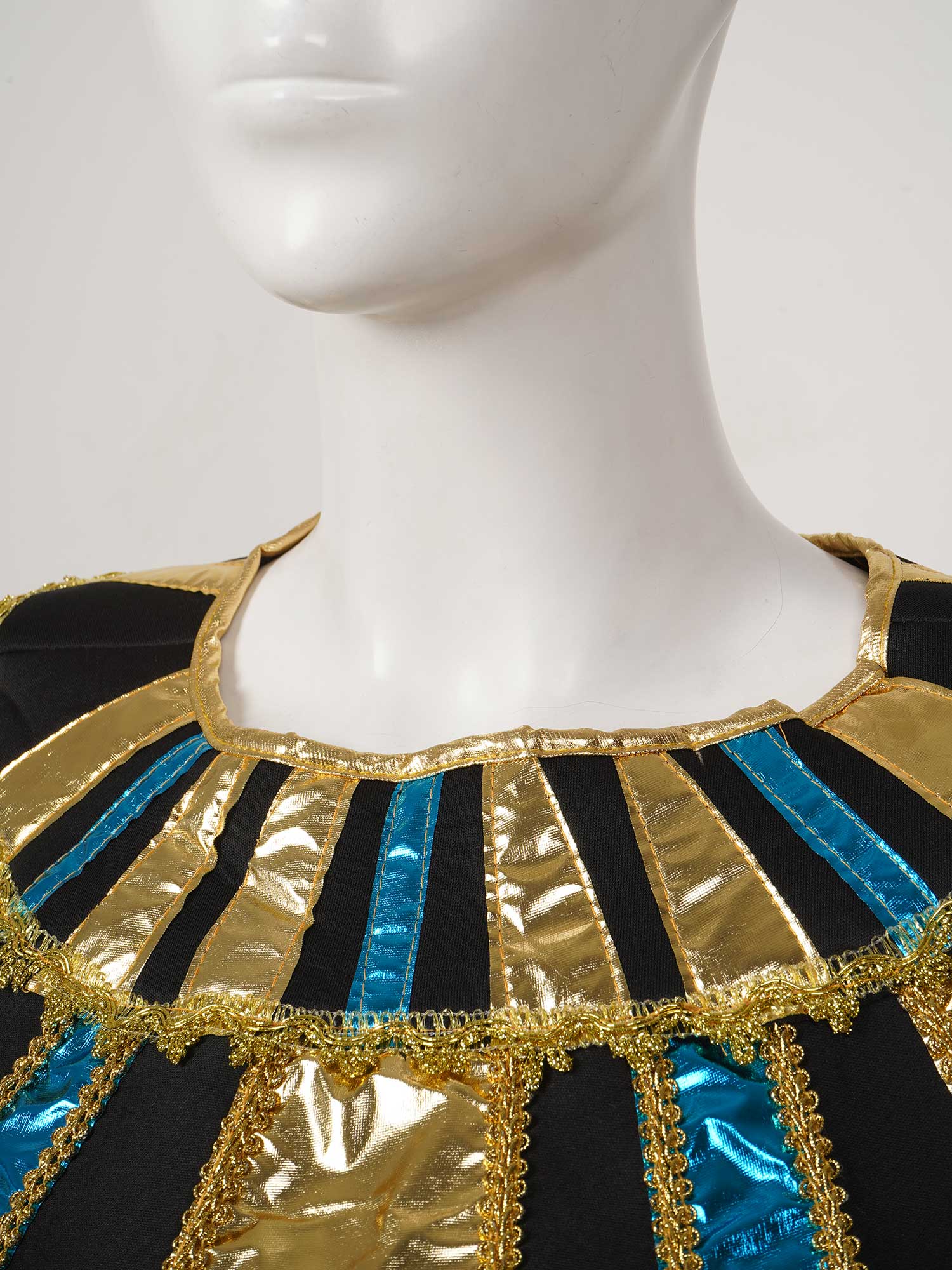 Cleopatra egyptiska drottningstillbehör Set plastpärlor frans orm pannband rakt hår peruk hals krage cosplay kostym rekvisita