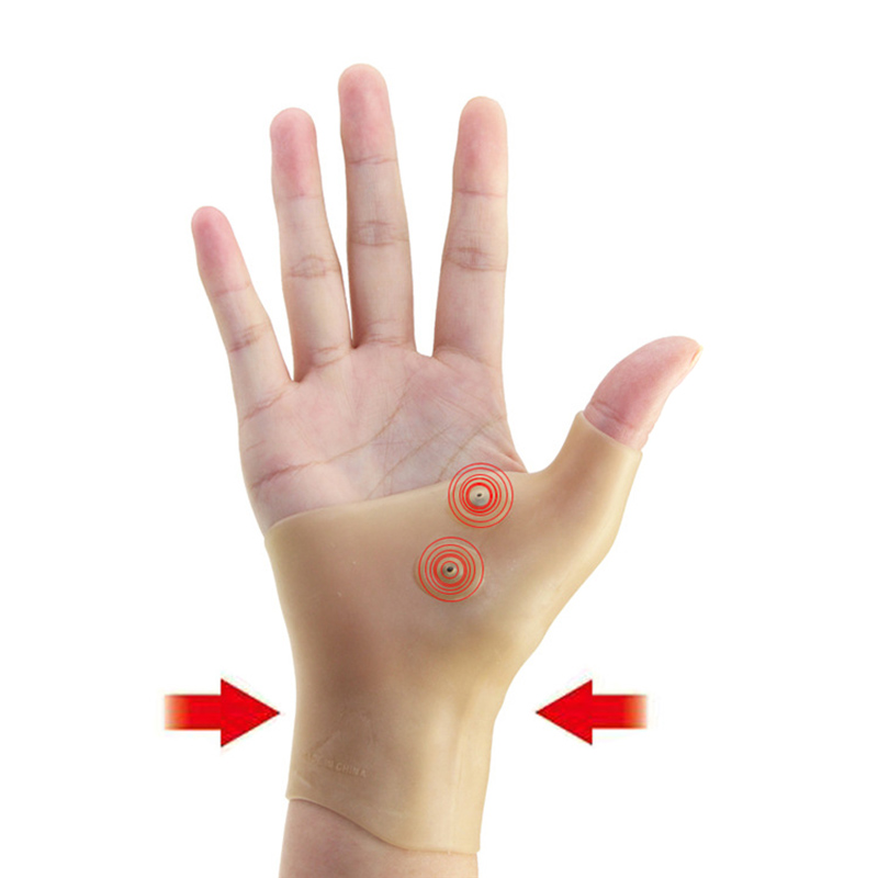 Le pouce de poignet en silicone respirant supporte les contrebasses légères douces atteints d'attelle carpale Tendonite rhumatisme du tunnel yoga magnétique