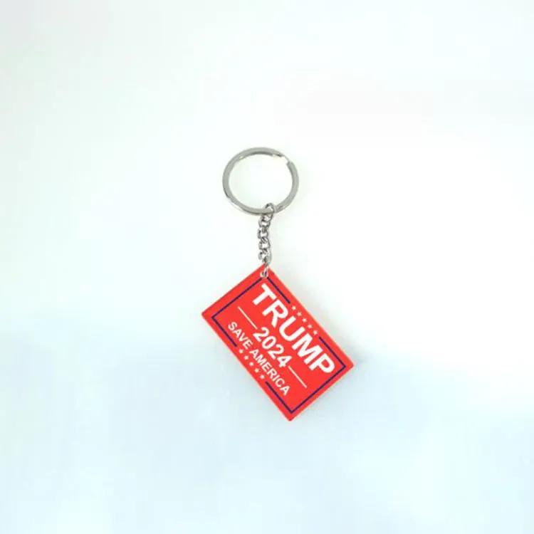 2024 US Election Keychain Pendant Home Decor TRUMP Campaign Slogan Plastic Keychain