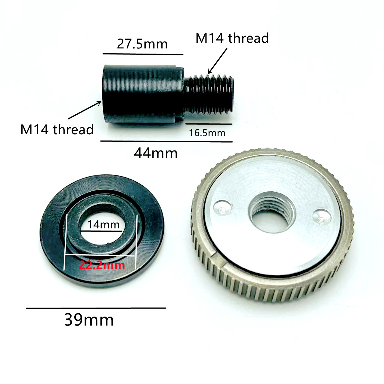 M14 M14 ADAPTER ANGLE GRING POLIRE DU CONNUTER CONVERCEUR VIS VIS DE CONNECT