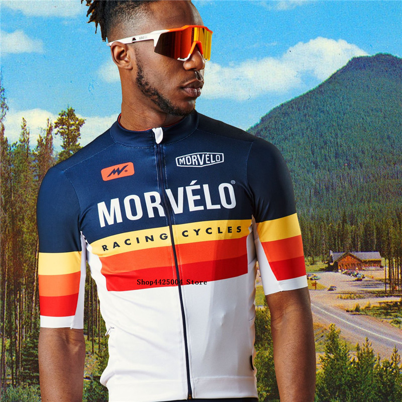 モルベロサマーサイクリングジャージーセットロードバイクジャージセットクイックドライサイクリングセットHOMBRE MAILLOT ROPA DE CICLISMO MEN'SBIB JERSEYS