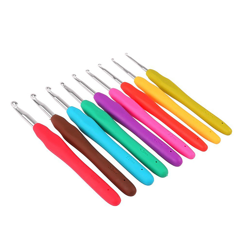 Aluminium Alloy Crochet Hooks Weave Sewing Handle Knitting Yarn Needles DIY Crafts Tools