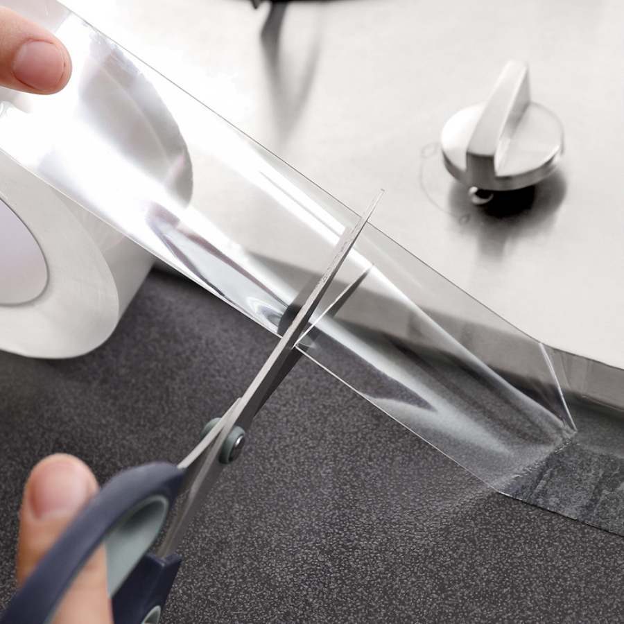 Évier de cuisine Mouveure étanche à l'épreuve Strong auto-adhésive transparent acrylique Nano Tapan de salle de bain Stand Sceau d'eau auto-adhésif