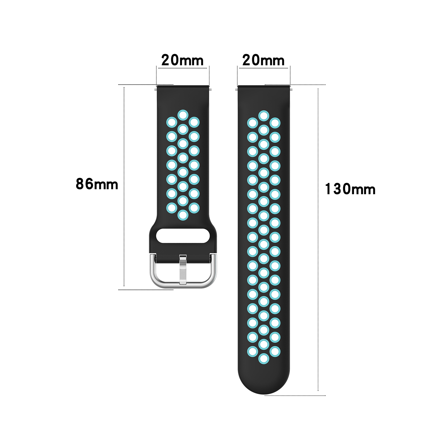 Sport Silicone Breathable Watch Band Band pour Samsung Galaxy S2 S4 Smart Watch Re-Wristban coloré pour Gear Sport