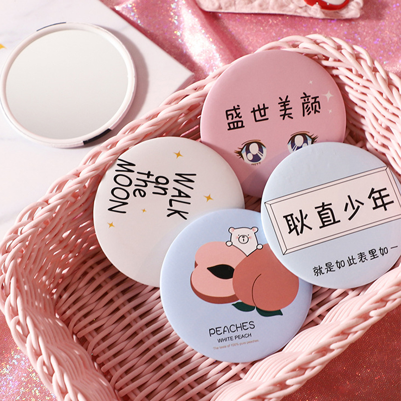 Makeup Mirror Portable Hand Mirror Mini Round Pocket Mirror Makeup Vanity Mirror Compact Mirror Cosmetic Tool Travel Accessories