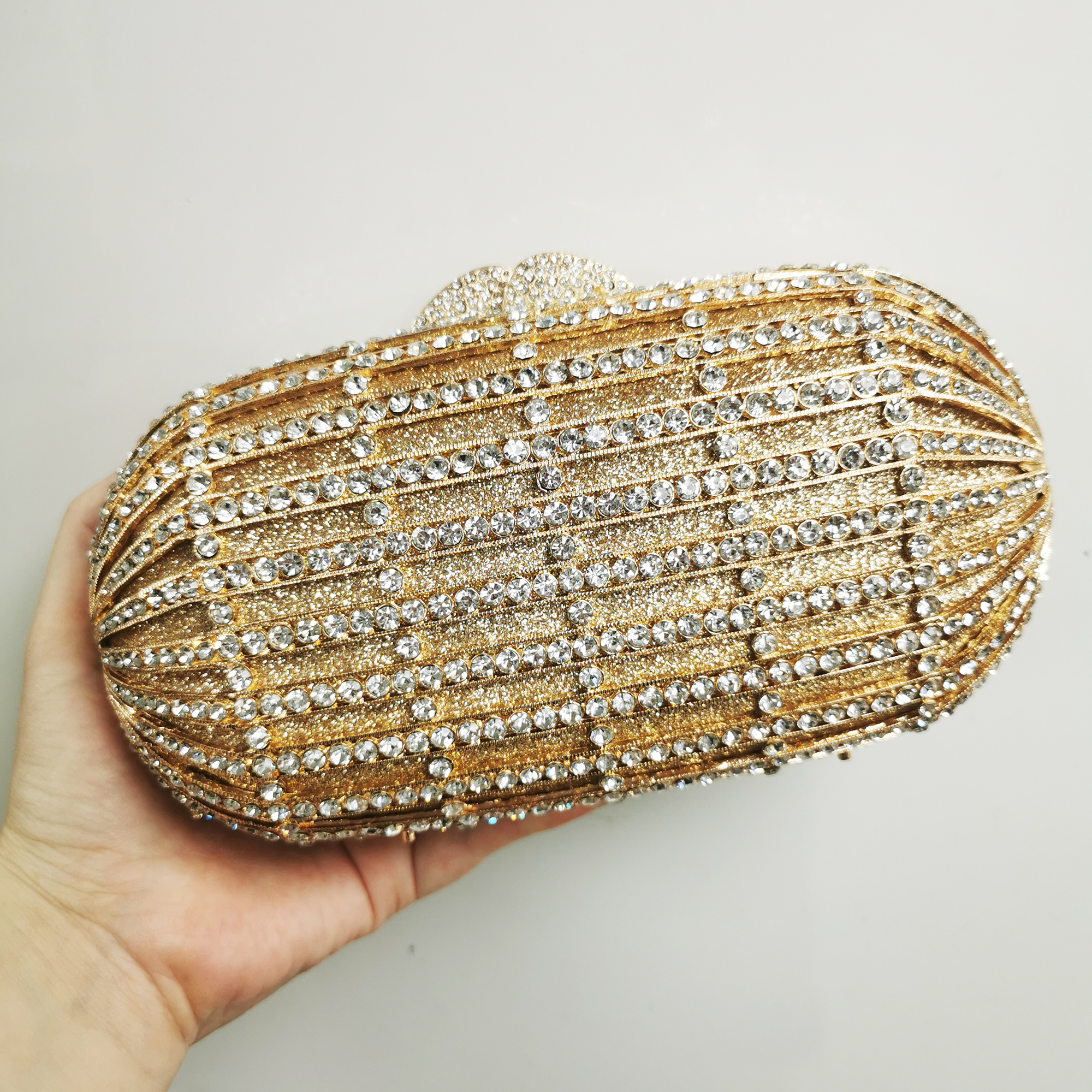 Jiaxili Bridal Pearl Beaded Purse Evening Party Wedding Crystal Clutch Bags女性ラインストーンダイヤモンドハンドバッグ