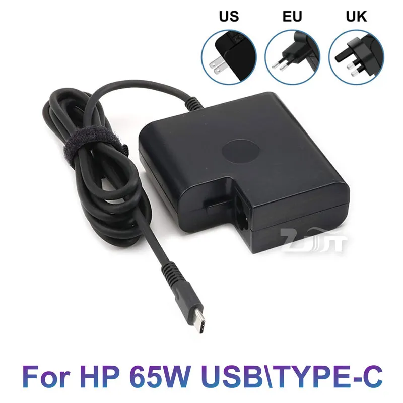 Chargers 20V 3.25A 65W USB Typec AC Adattatore di potenza laptop Caricatore HP Elitebook Spectre 13 Elite X2 TPNAA03