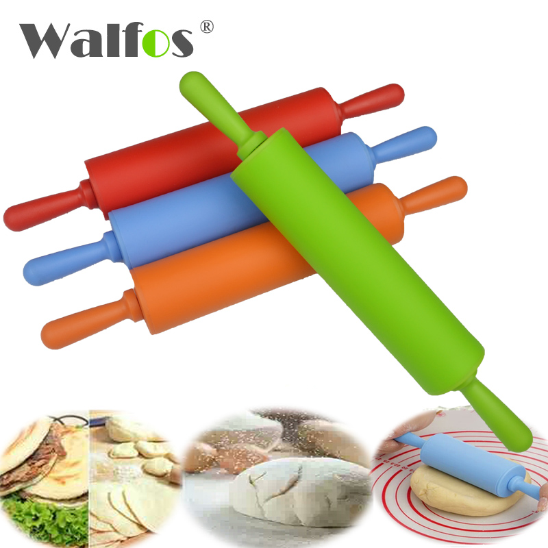 Walfos 22 cm For Kids Fondant Cake Dough Roller Decorating Cake Roller Crafts Baking Cooking Tool