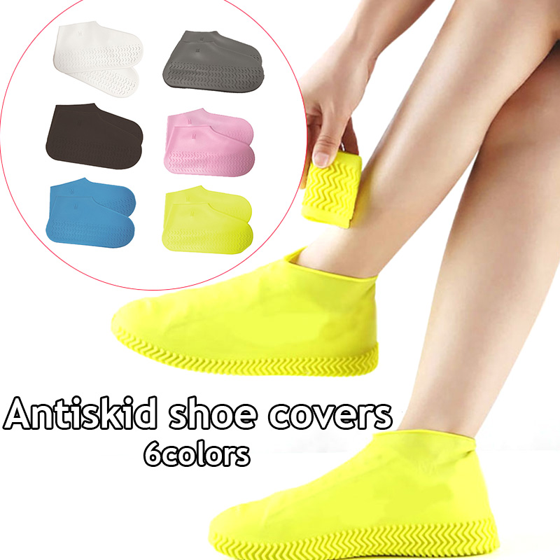 Couvertures de chaussures imperméables en silicone Reutilisables Plume Overshoes Boots Boots Chaussures Protecteur Anti-Slip Rubber Shoers Covers to Rain Summer