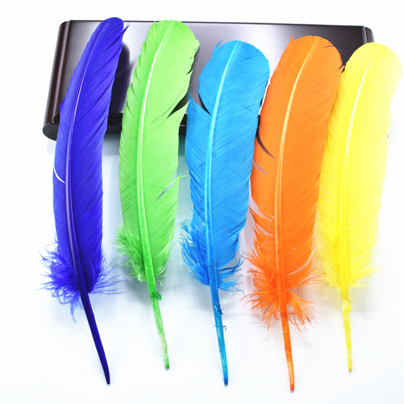 25-30CM 10-12inch White Color Real Natural Turkey Feathers Plumes Extensions Goose Feathers For Crafts Costume Plumes