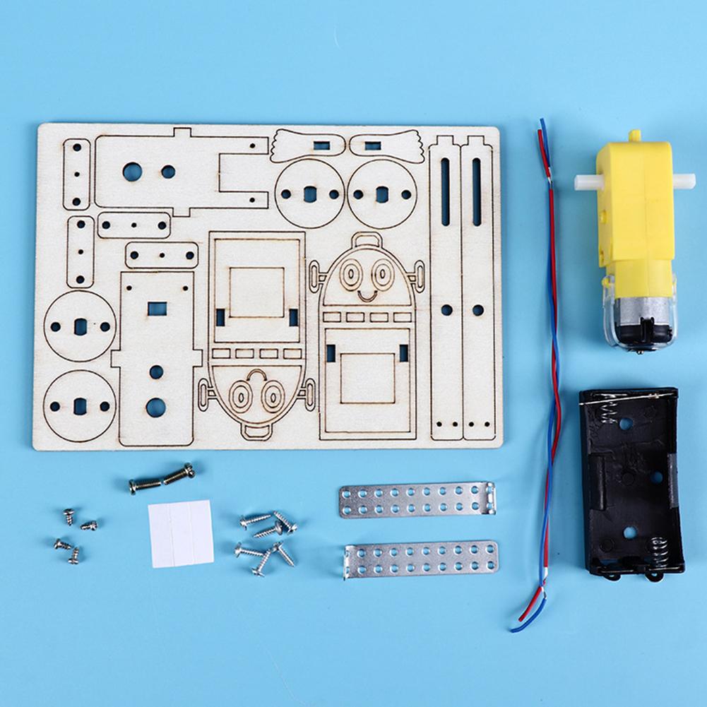 DIY STEM oyuncakları Çocuklar İçin Eğitim Bilimi Deney Kiti Elektrikli Robot Ahşap Bulma Bulma Montaj Model Binası Çocuklar İçin