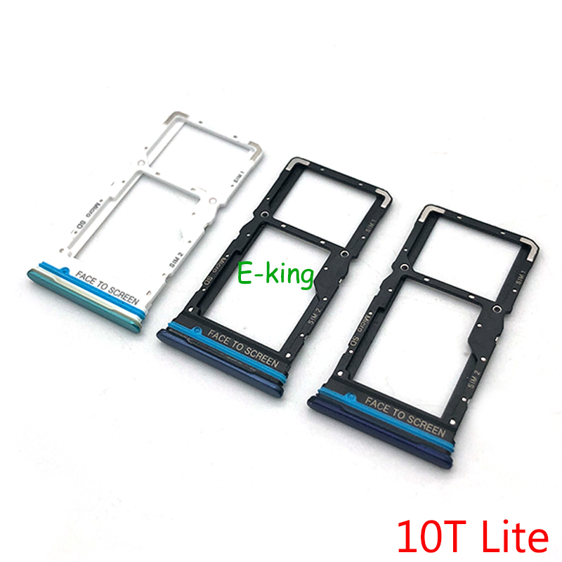 Xiaomi Mi 10 10T Pro Lite Sim Card Tray Slot Holder Adapterソケット修理部品のSimトレイホルダー