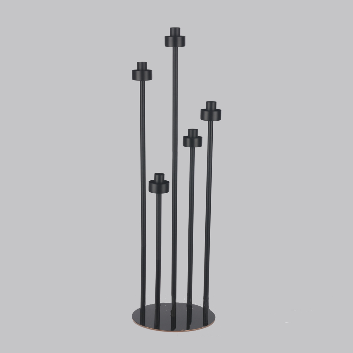 10st Metal Candle Holders Black Candlesticks Wedding Table Centerpiece Candelabra Pillar Stand Road Party Decor 75