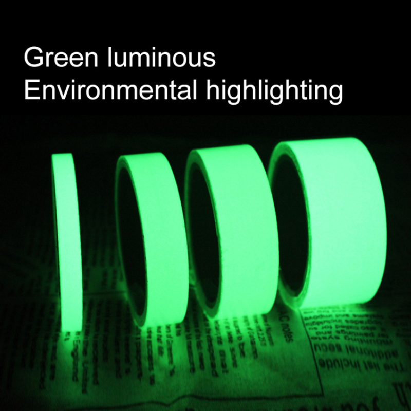 3/ 10m groene lichtstapel zelfklevende gloedstickers Stage decoratieve fluorescerende tapes waarschuwingsstickers zelf-lumineuze