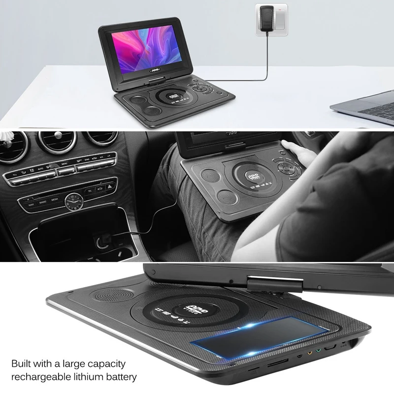 Radio Lecteur DVD Portable Pour Voiture 13.9 Pouces VCD CD TV Adattatore Adattante USB TV compatibile FM Premio USB US