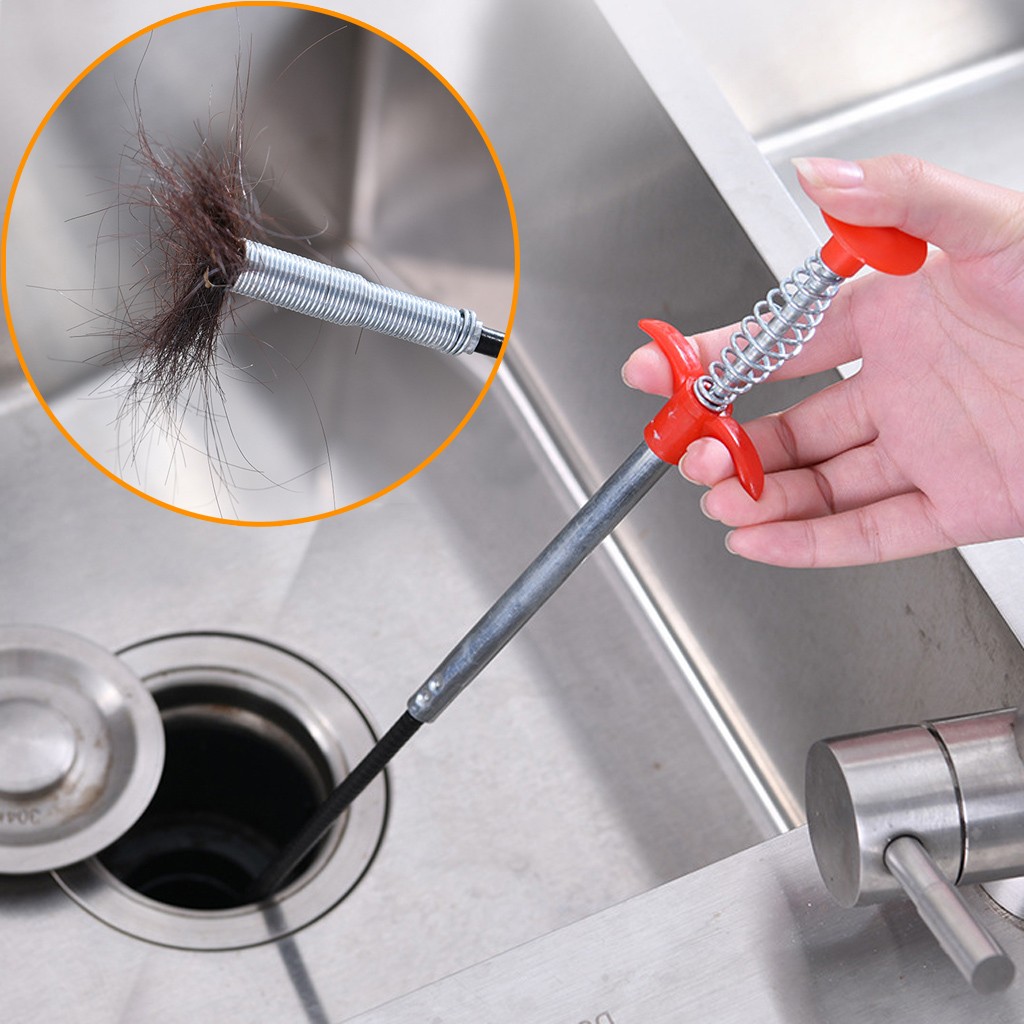 160CM Sewer Pipe Dredging Artifact Four-claw Extractor Cleaning Floor Drain Hair Grab Hook Kitchen Foreign Object Gripper