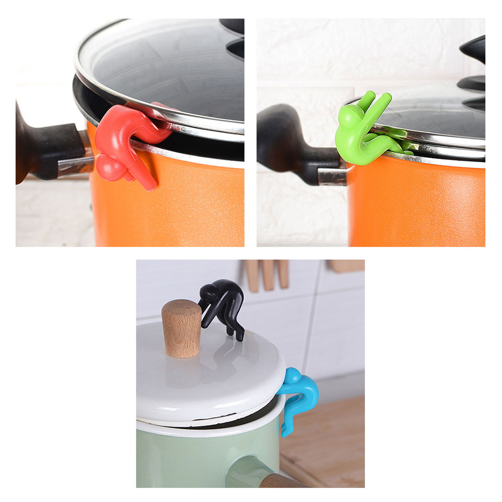 Silicone World Silicone Kitchen Lid Holder Gadgets Gadgets Silicone Pot Cover Rauple le couvercle Défilé Dispositif Stent Kitchen Tools