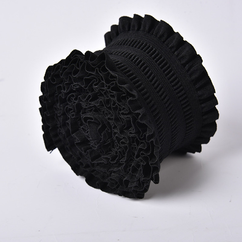 Elastische taillebandbreedte 5 cm zwarte jacquard kanten elastische taille riembanden handgemaakt kledingstuk diy rok accessoires 1 meter