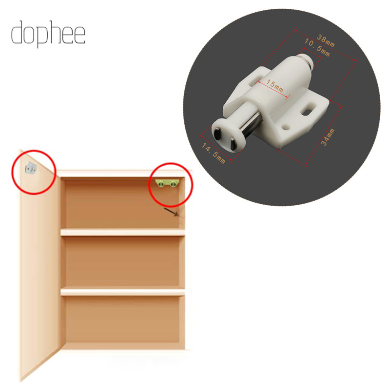 dophee Cabinet Door Stopper DIY Magnetic Push to Open Touch Catch Stop Self-Aligning Cabinet Kitchen door cupboard Magnet