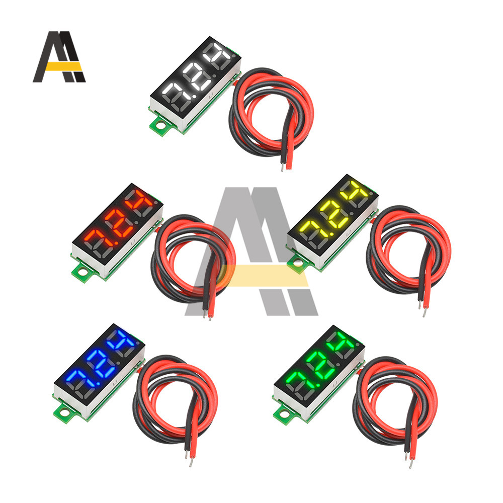 DC 2,5-30 V 0,28 pollici Mini LED LED Digital Voltmetro Tensione Pannello Tensione del misuratore 2 Filo Motociclo Volt Electric Volt Tester 5V 12V 24V