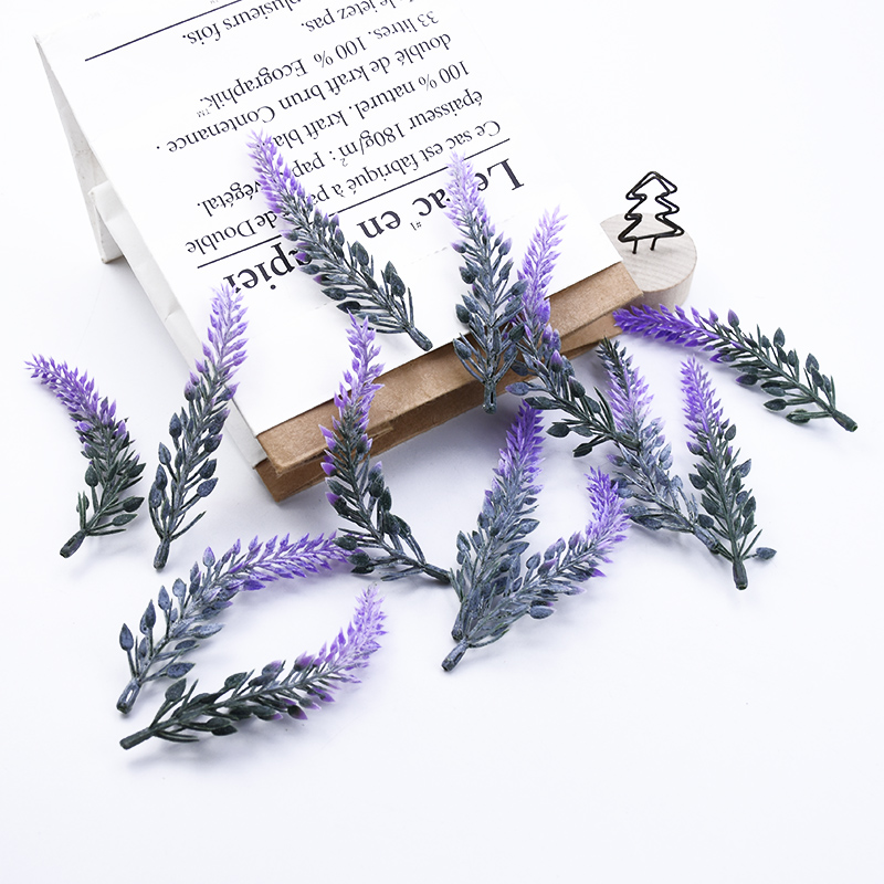 Lavender Plastic Flower DIY Wedding Gifts Box Christmas Decorations for Home Christmas Garland Artificial Plants Cheap