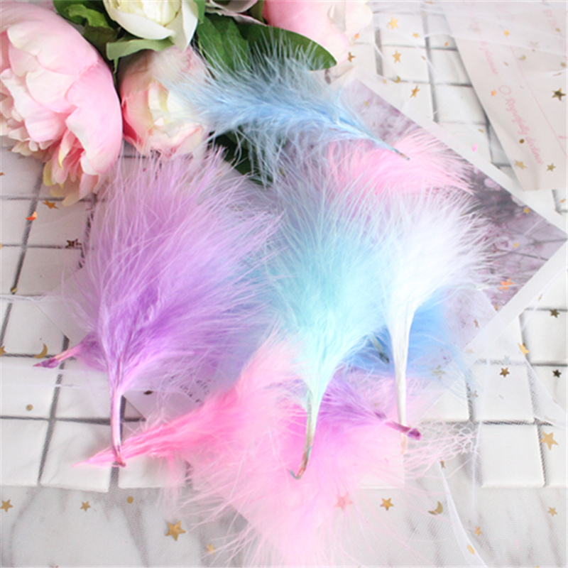 Kalkoenveren 50 stks 2-4 inch 7-10 cm kippluimen kalkoen marabou veren voor carnaval Halloween Christmas Diy Craft Decor