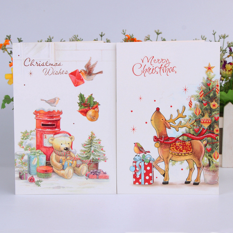 / set Carte de voeux avec enveloppes joyeux Noël meilleurs vœux vierges de remerciement cartes-cadeaux