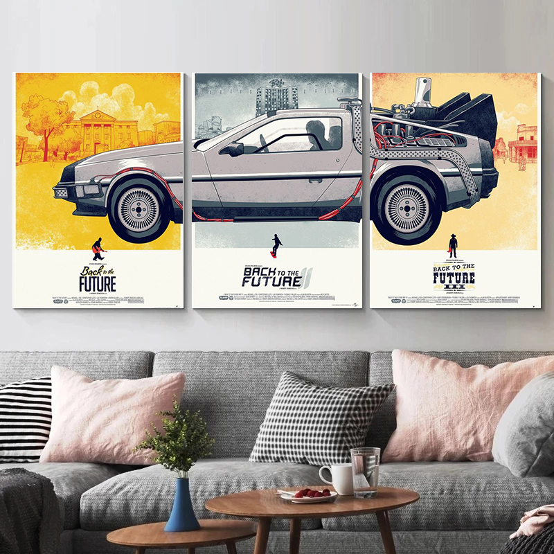 Back to the Future Affiche Classic Movie TV Show Print Movie Retro Wall Art Canvas Painting Room Decor Decor Home Decor esthétique