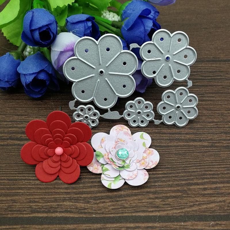 5stFlower Metal Cutting Dies Stencils Scrapbooking Decorative Emponsing Handcraft Die