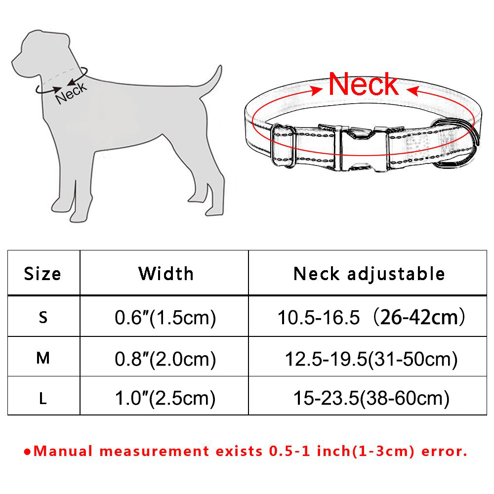 Airuidog verstelbare gepersonaliseerde hondenkraag puppy honden naam id tag op maat gegraveerde s-l