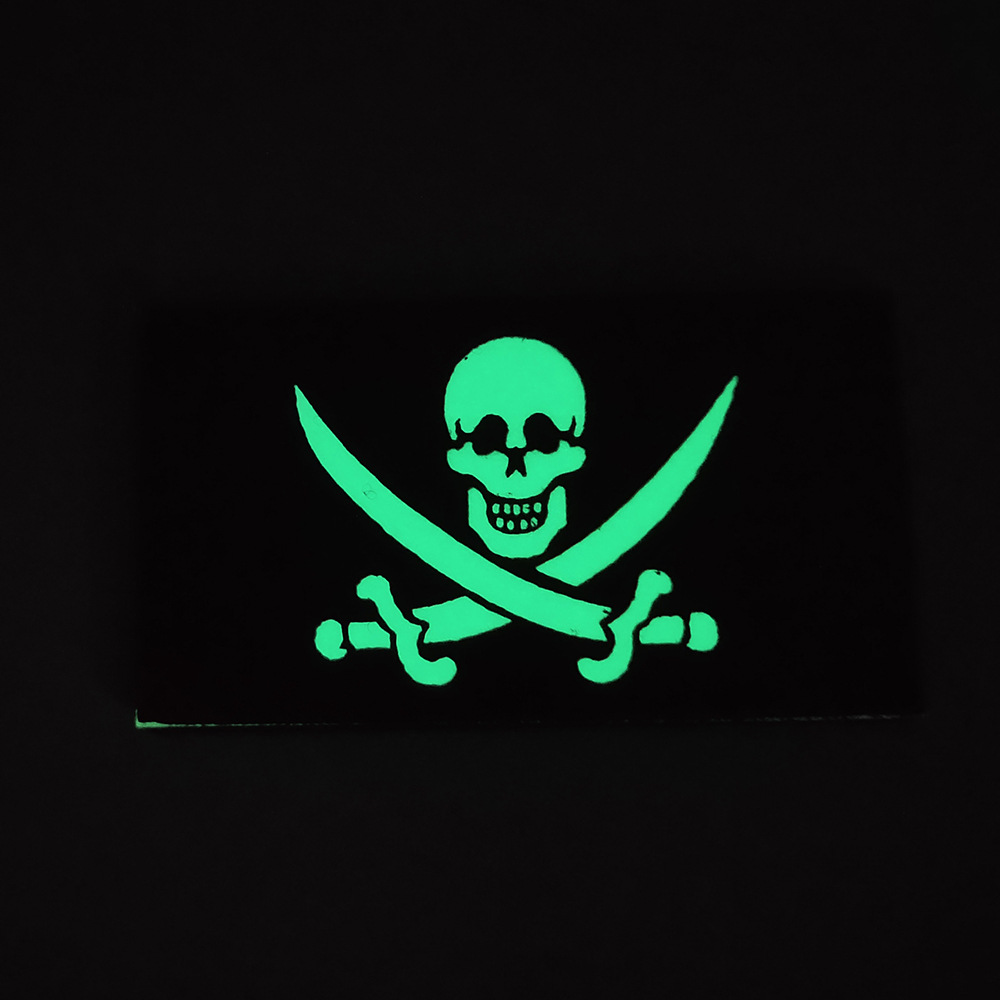 Pirate Jack Rackham Flag IR Patch Pirat Schädel Flaggen Taktischer Patch Pride Flagge für Kleidung Hut Patch