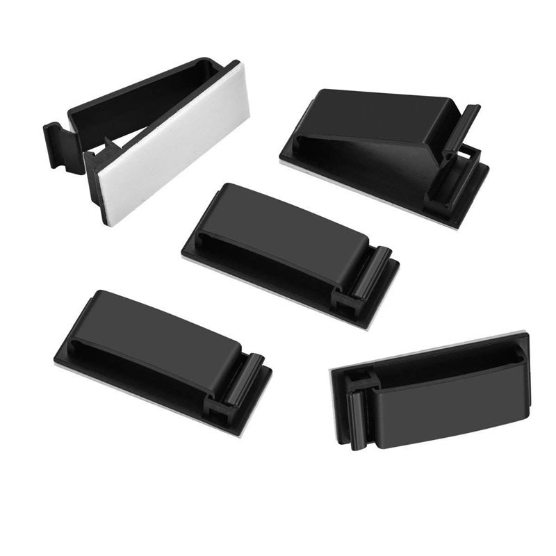 .Clips Cable Câbles Black, support de câble de bureau auto - Adhésive Câble Câles Management Câble Charge Câble Managem