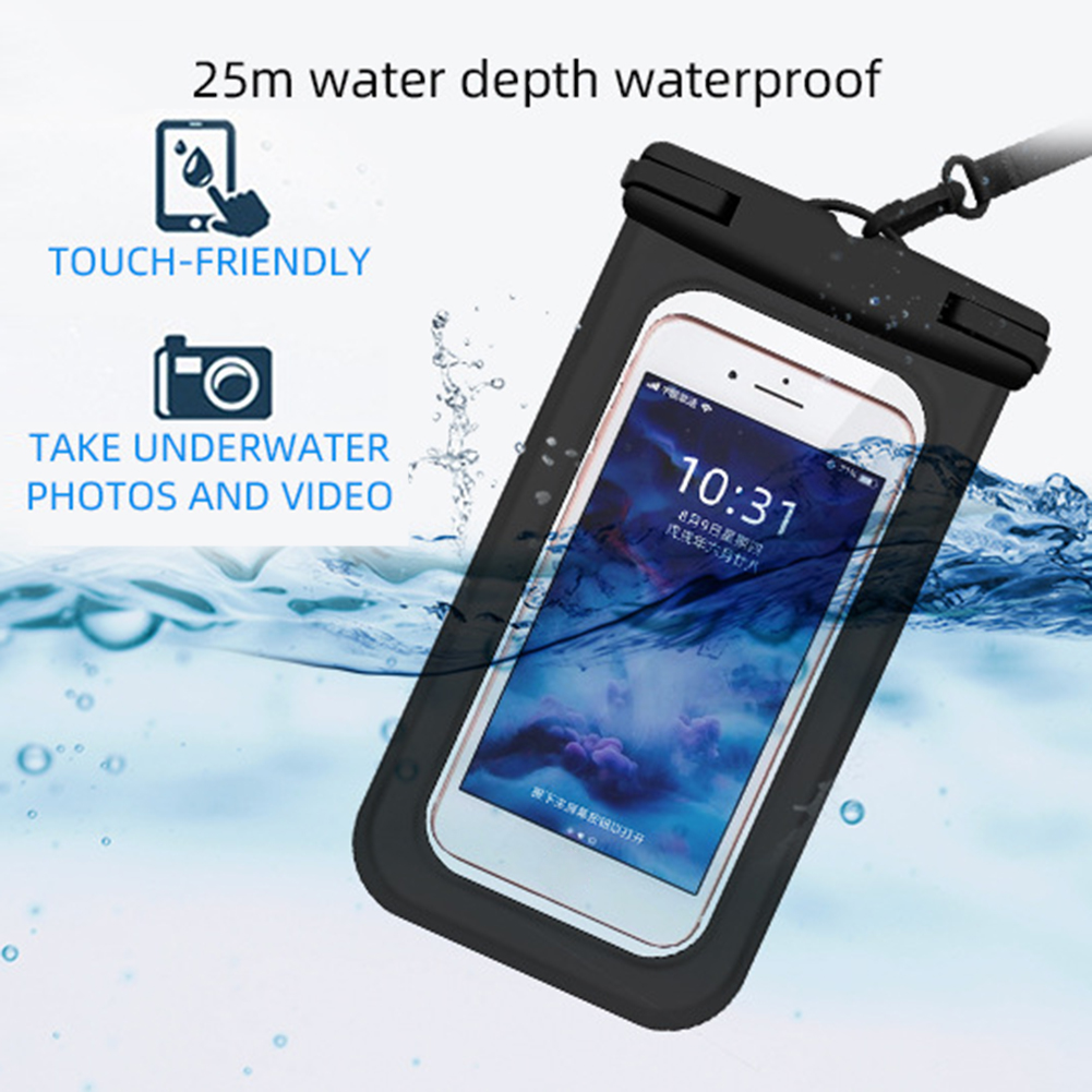 Wasserdichte Schutzhülle Tauchen Drifting Schwimmen Unterwasser -Touchscreme Mobiltelefon Deckbeutel mit Lanyard