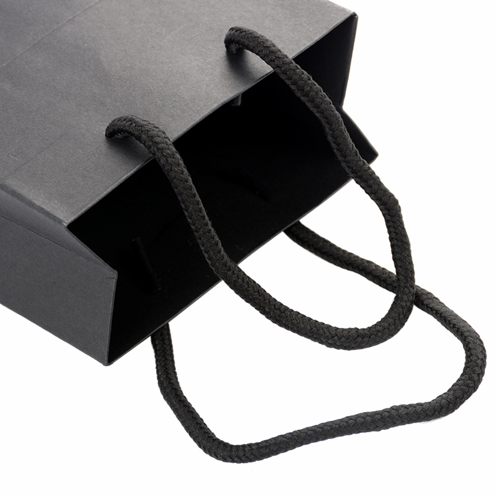 Wysokiej jakości papierowe uchwyty torby z uchwytami czarny sklep z recyklingiem sklep sklepowy impreza festiwal ślubna