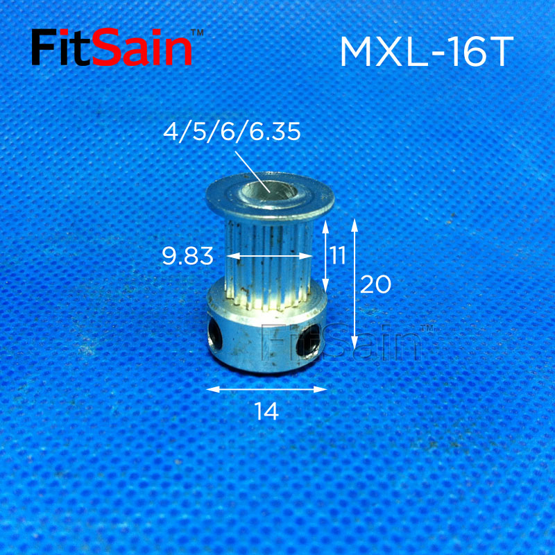 FITSAIN-MXL 16T + 160T 1:10 Largeur 10 mm Réduction de la poulie de moteur à pas de roue de roue synchrone