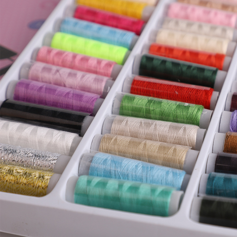 39 kolorowy ręcznie robiony poliestrowy nić szycia 200 jardów DIY HOME Haft Haft Sewing Maszyna Nić szycia materiały do ​​szycia